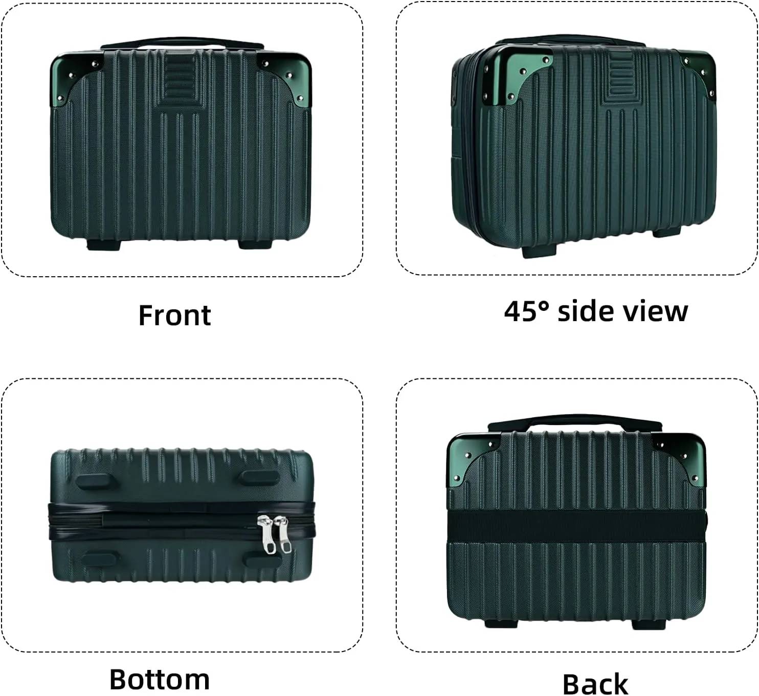 14inch Hard Shell Cosmetic Organizer Travel Train Hand Luggage Small Portable Carrying Suitcase Makeup Case Bag for Women Toiletry