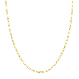 14K Yellow 2.2mm Paper Clip Chain