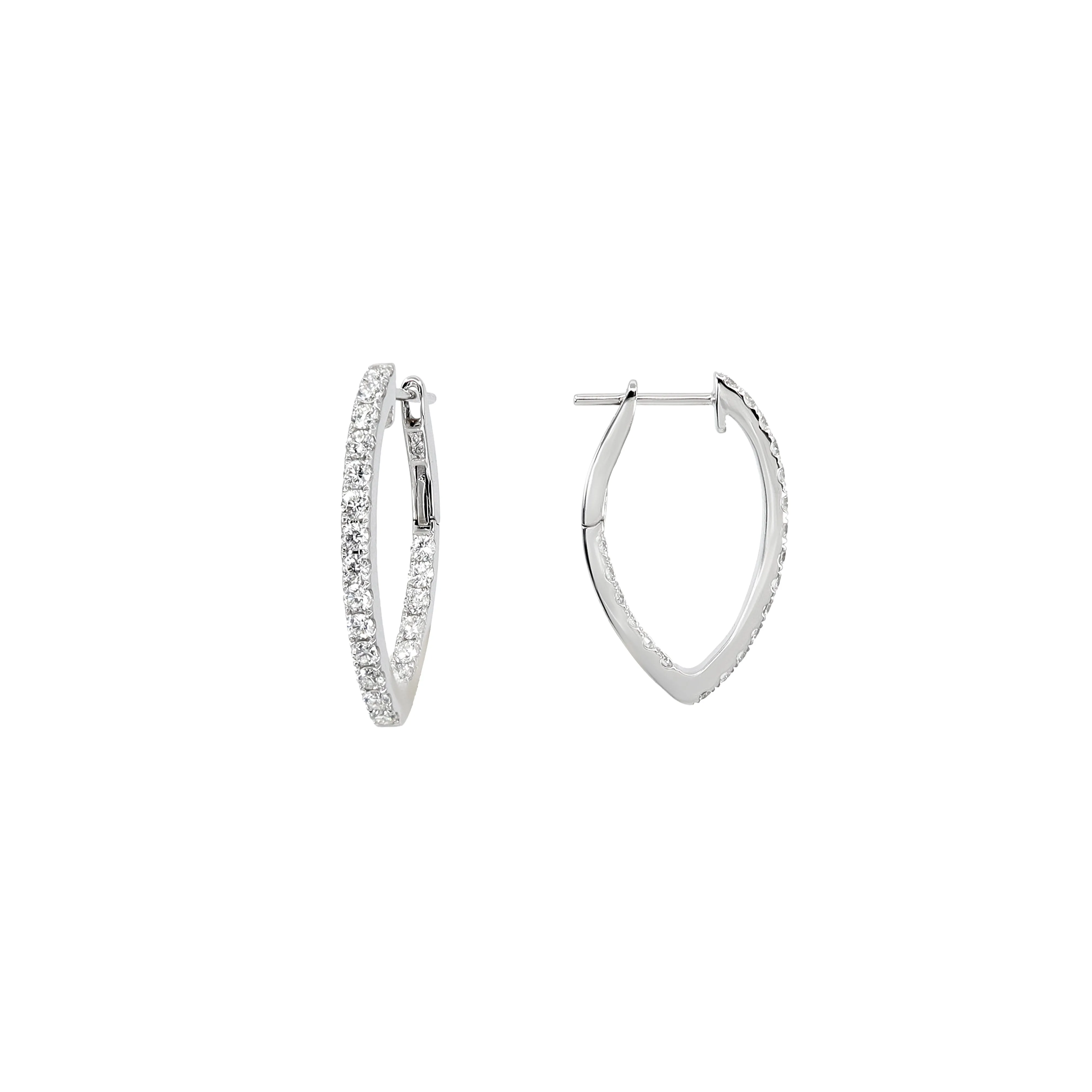 18K White Gold Tdw. 1.15ct Diamond Earrings - 20738961