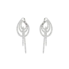 18K White Gold Tdw. 4.20ct Diamond Earring - 20734190