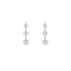 18K White Gold Tdw. 4.50ct Diamond Earring - 20735999