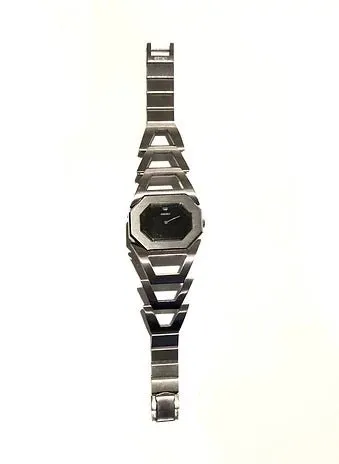 1970s SEIKO BRACELET STAINLES hexagonal dial WRIST WATCH