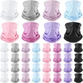 40 Pcs Neck Gaiter Bulk Summer UV Protection Cooling Face Mask for Men Women Face Cover Scarf Bandanas for Sports