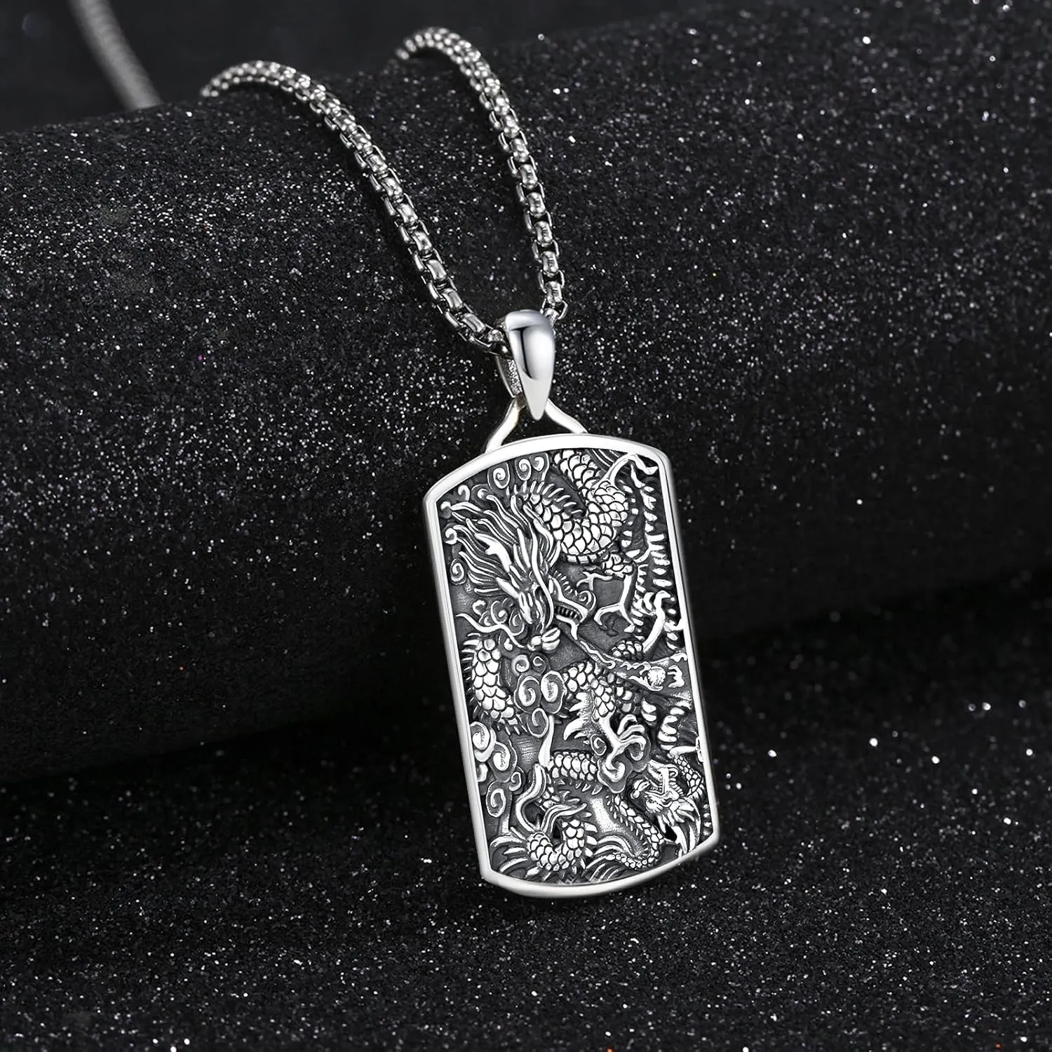 925 Sterling Silver Ankh/Skull/Sword/Four Way Cross Medal/Thors Hammer/Highland Cow/Jesus/Spartan/Punk Rock Pendant Necklace Jewelry Gift for Men Father