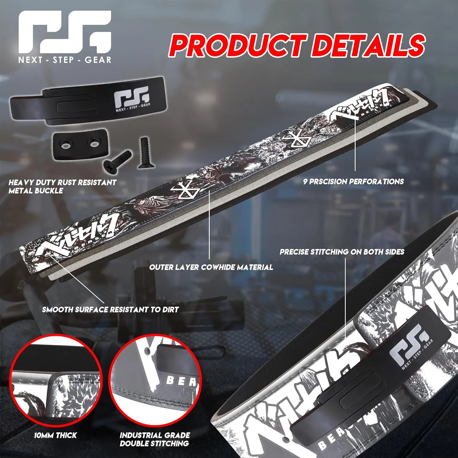 Anime Weight lifting belt Berserk Weightlifting Belt for Men & Women  Guts' Power Manga Gym Belt, Heavy Duty Powerlifting Belt for Squats, Deadlifts, and Gym Training  Ultimate Support & Comfort