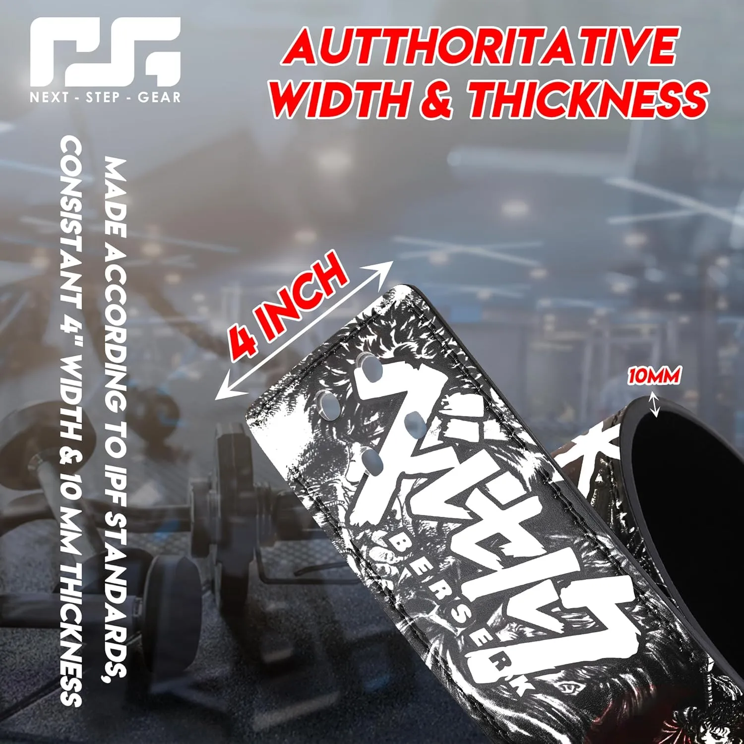 Anime Weight lifting belt Berserk Weightlifting Belt for Men & Women  Guts' Power Manga Gym Belt, Heavy Duty Powerlifting Belt for Squats, Deadlifts, and Gym Training  Ultimate Support & Comfort