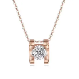 Baikalla™ "You are the only one to me" 18k gold diamond necklace