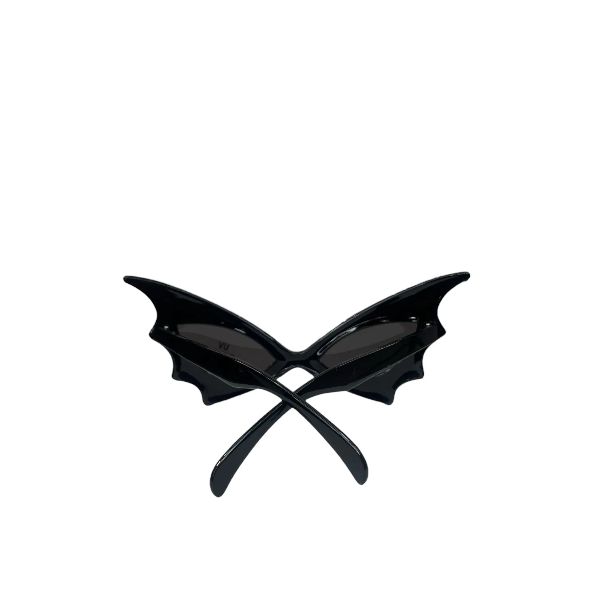 BAT OVERSIZED RHINESTONE SUNGLASSES BLACK/PINK