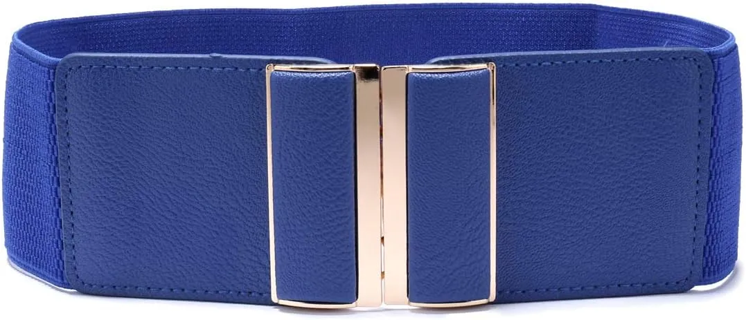 Beltox Womens 3" Wide Belt Elastic Stretch Cinch Waistband Lady Cummerband