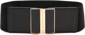 Beltox Womens 3" Wide Belt Elastic Stretch Cinch Waistband Lady Cummerband