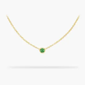 Birthday Necklace August - Peridot 14k gold necklace