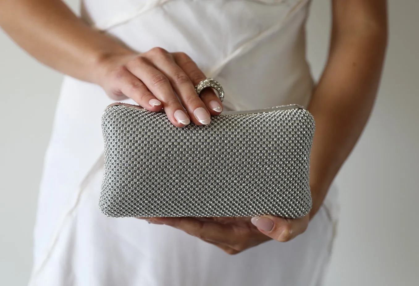 Black Rhinestone Evening Clutch