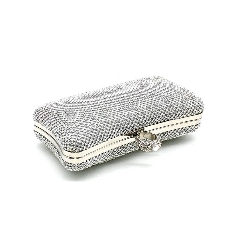 Black Rhinestone Evening Clutch