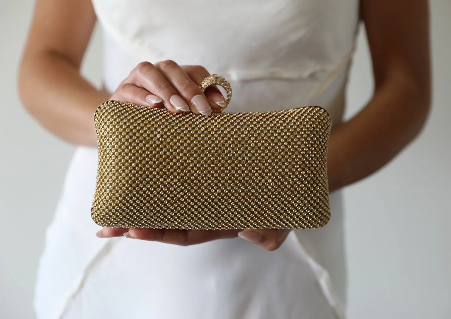 Black Rhinestone Evening Clutch