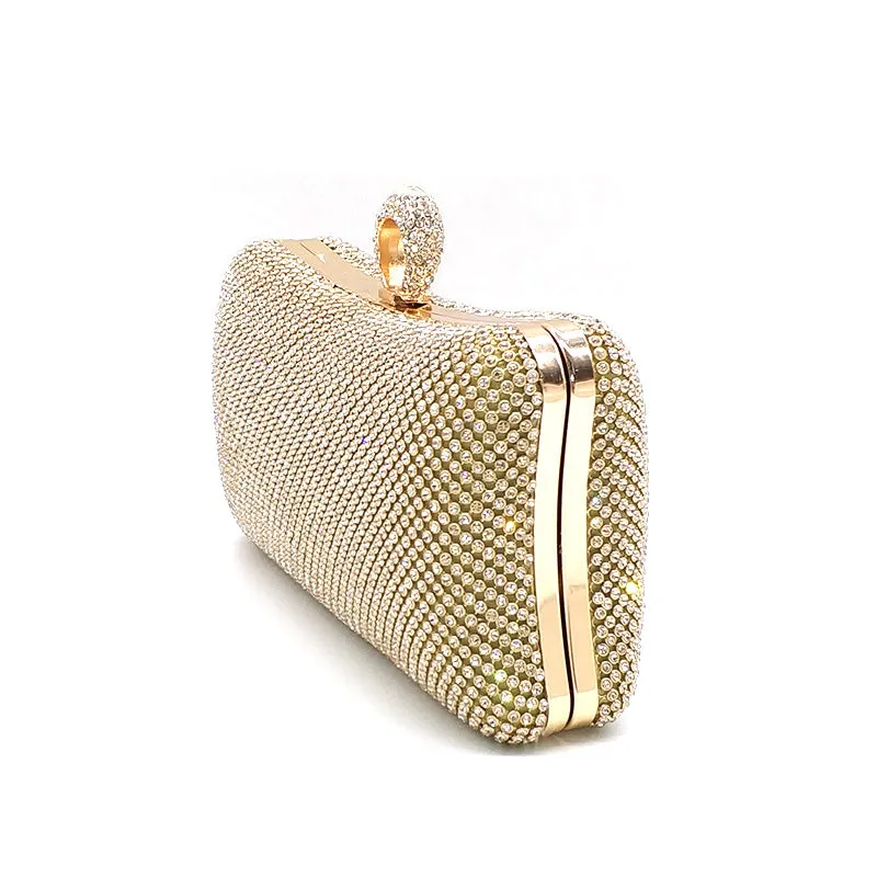 Black Rhinestone Evening Clutch