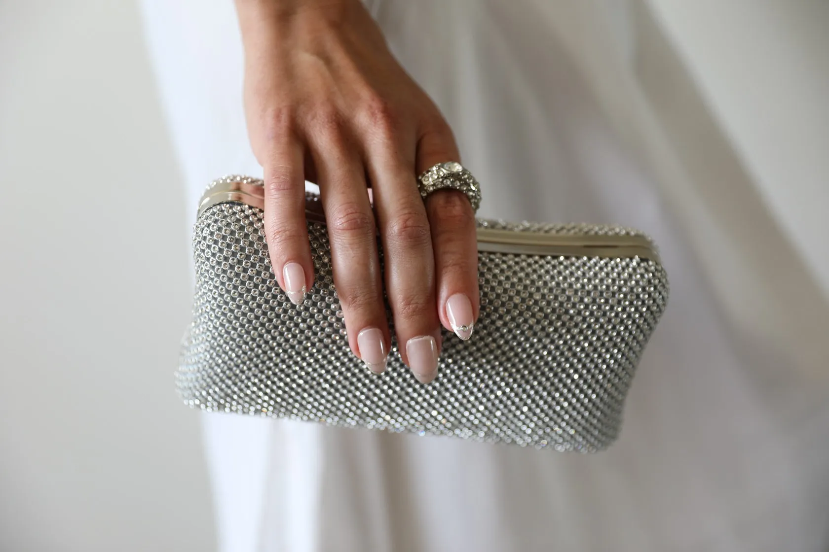 Black Rhinestone Evening Clutch