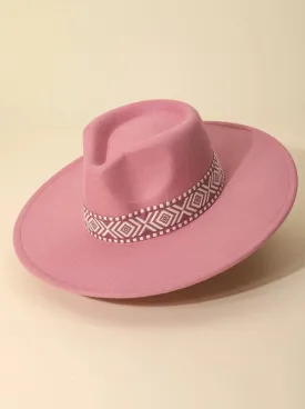 Boho Stripe Pattern Fedora Hat