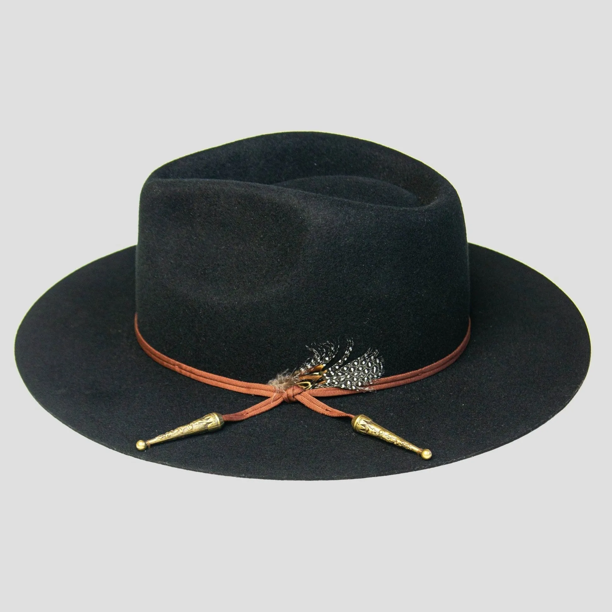 Classic Men's Felt Fedora Hat - Walnut