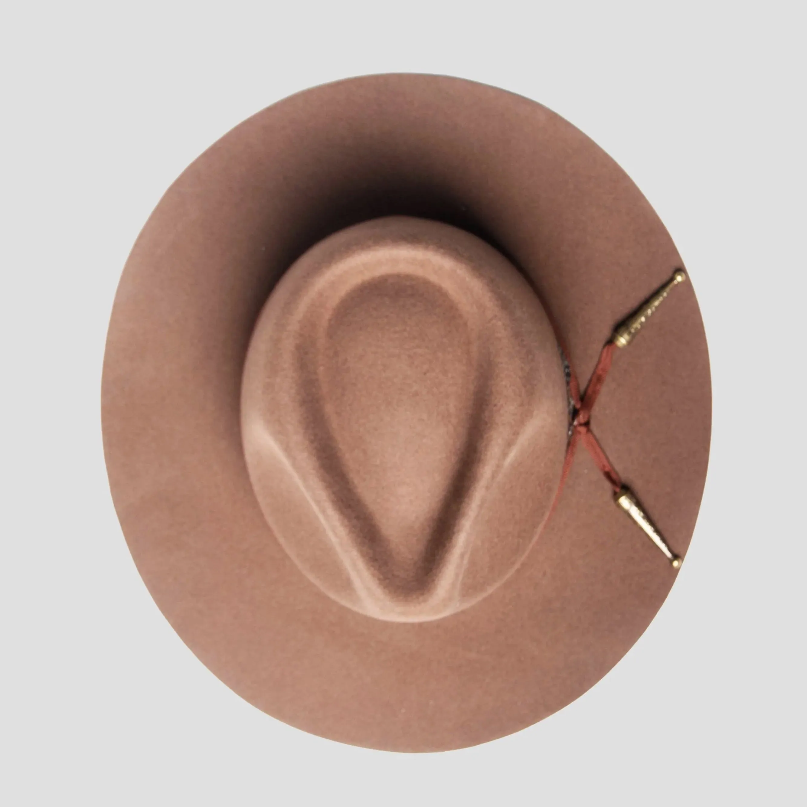 Classic Men's Felt Fedora Hat - Walnut