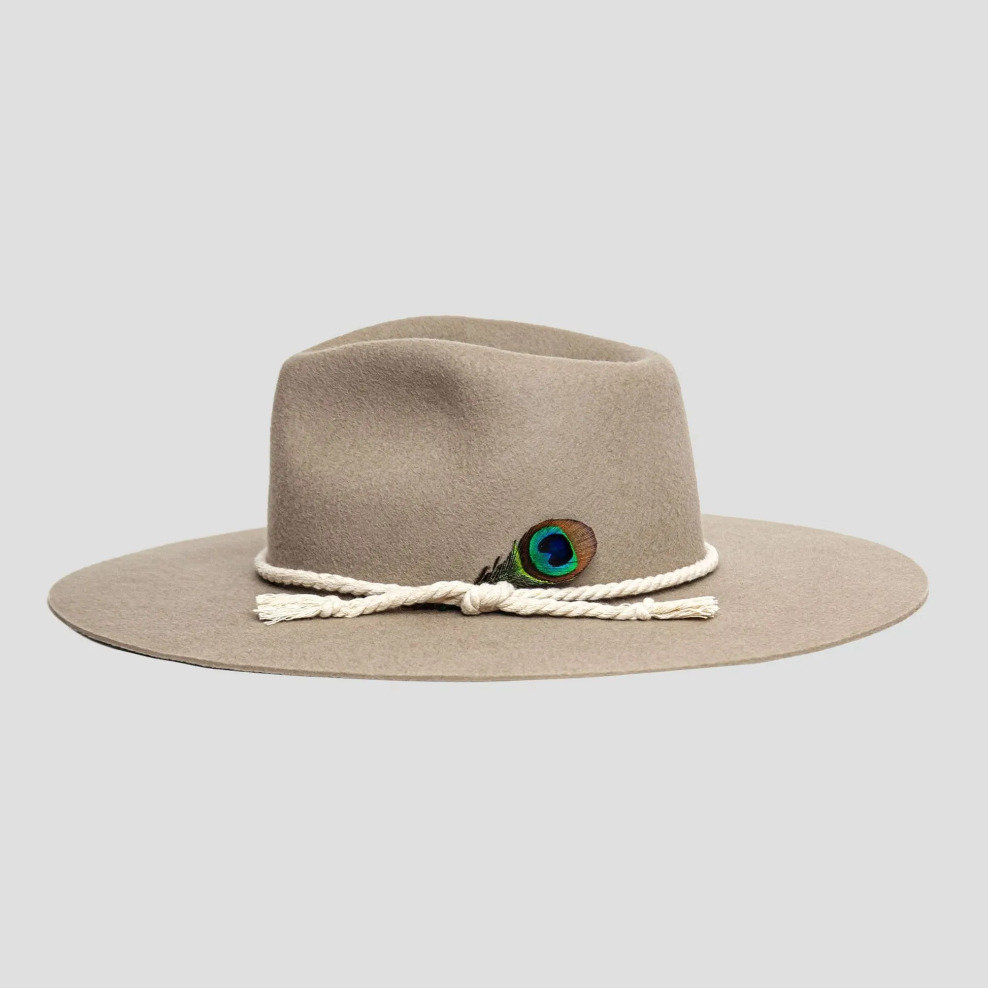 Classic Men's Felt Fedora Hat - Walnut