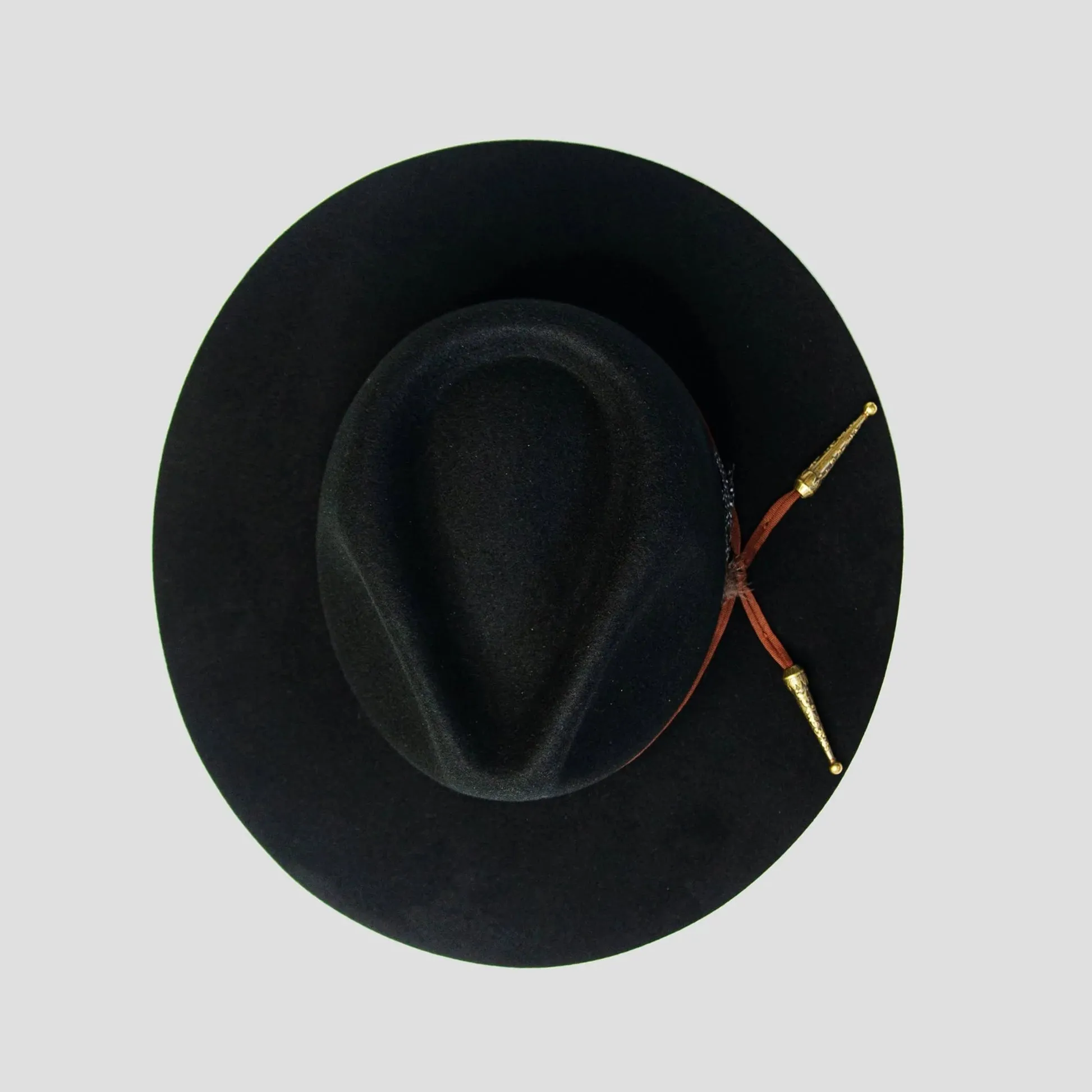 Classic Men's Felt Fedora Hat - Walnut