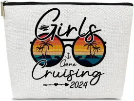 Cruise Lover Makeup Bag Summer Vacation Gift, Cosmetic Bag Travel Organizer Zipper Pouch For Family, Beach Lovers, Cruise Travel Gift and Beach Theme Decor