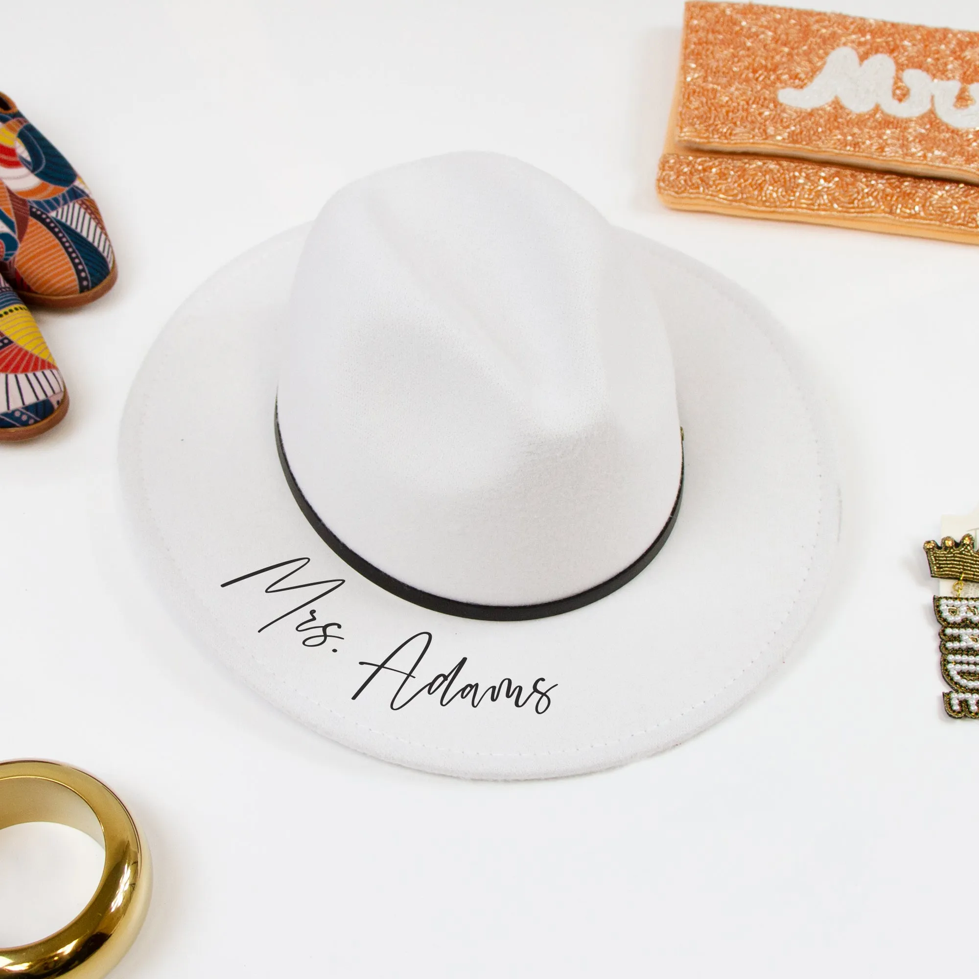 Custom Mrs Fedora Hat