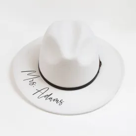 Custom Mrs Fedora Hat