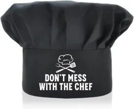 Don't Mess with The Chef Funny Chef Hat, Funny BBQ Cooking Chef Hat for Men, Christmas Father's Day Birthday Gift for Husband Dad Grandpa Brother, Appreciation Present for Chef