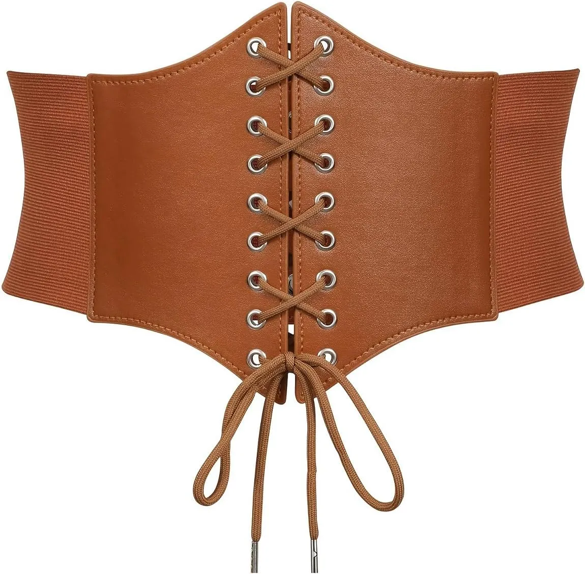 DOOVID Corset Belt for Women - Elastic Waist Halloween Costume Lace-up Tied Waspie Wide Belt