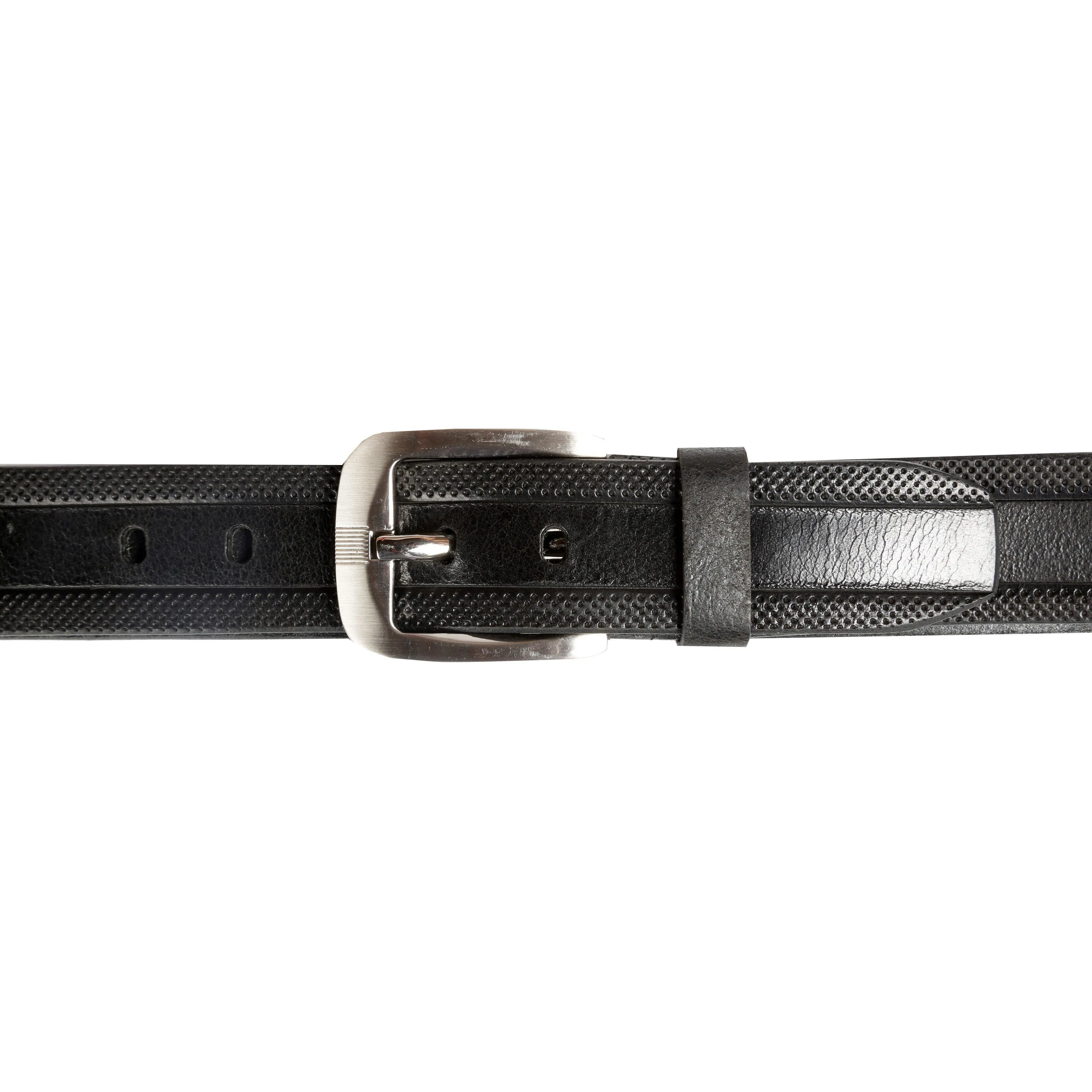 DOTS Leather Formal Belt | Leather Belt for Men | Genuine Leather Balck Belt