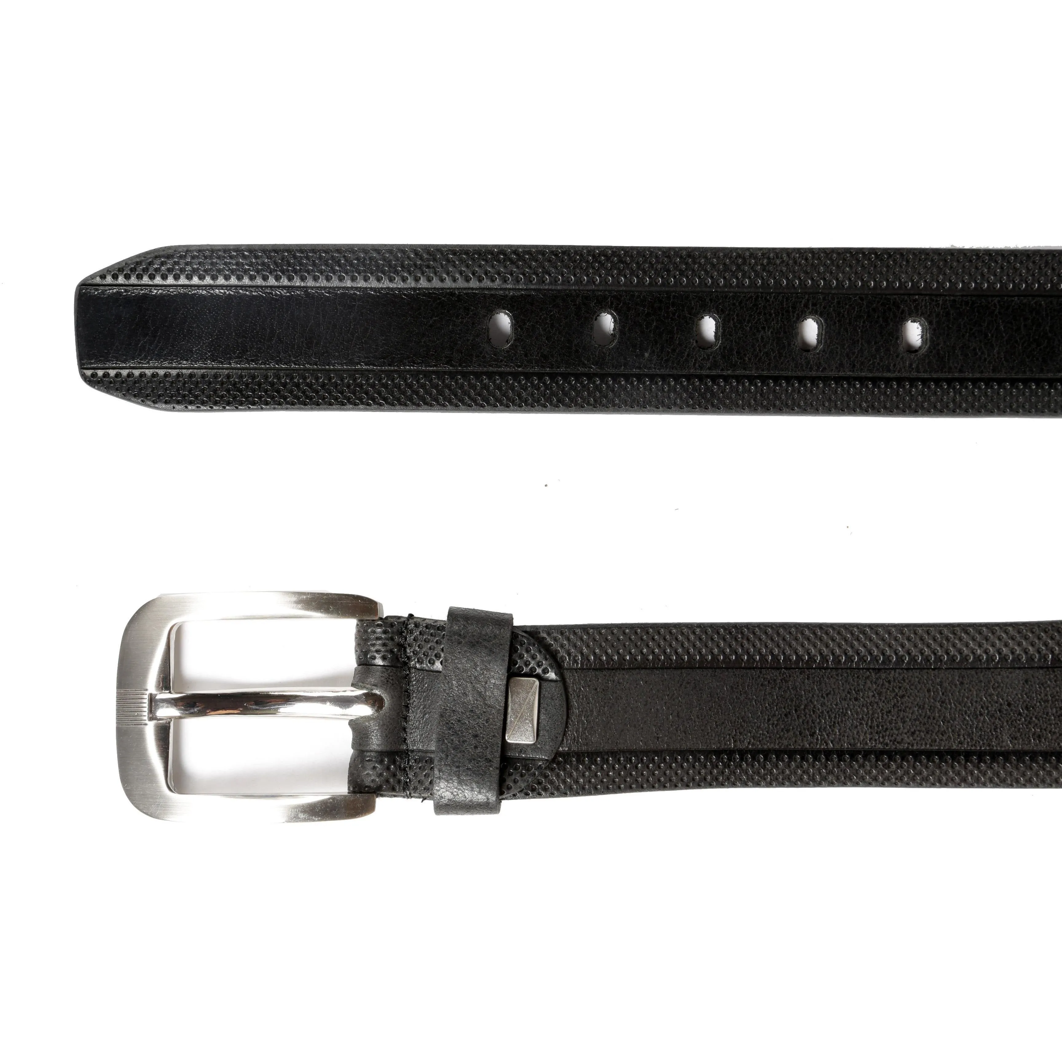 DOTS Leather Formal Belt | Leather Belt for Men | Genuine Leather Balck Belt