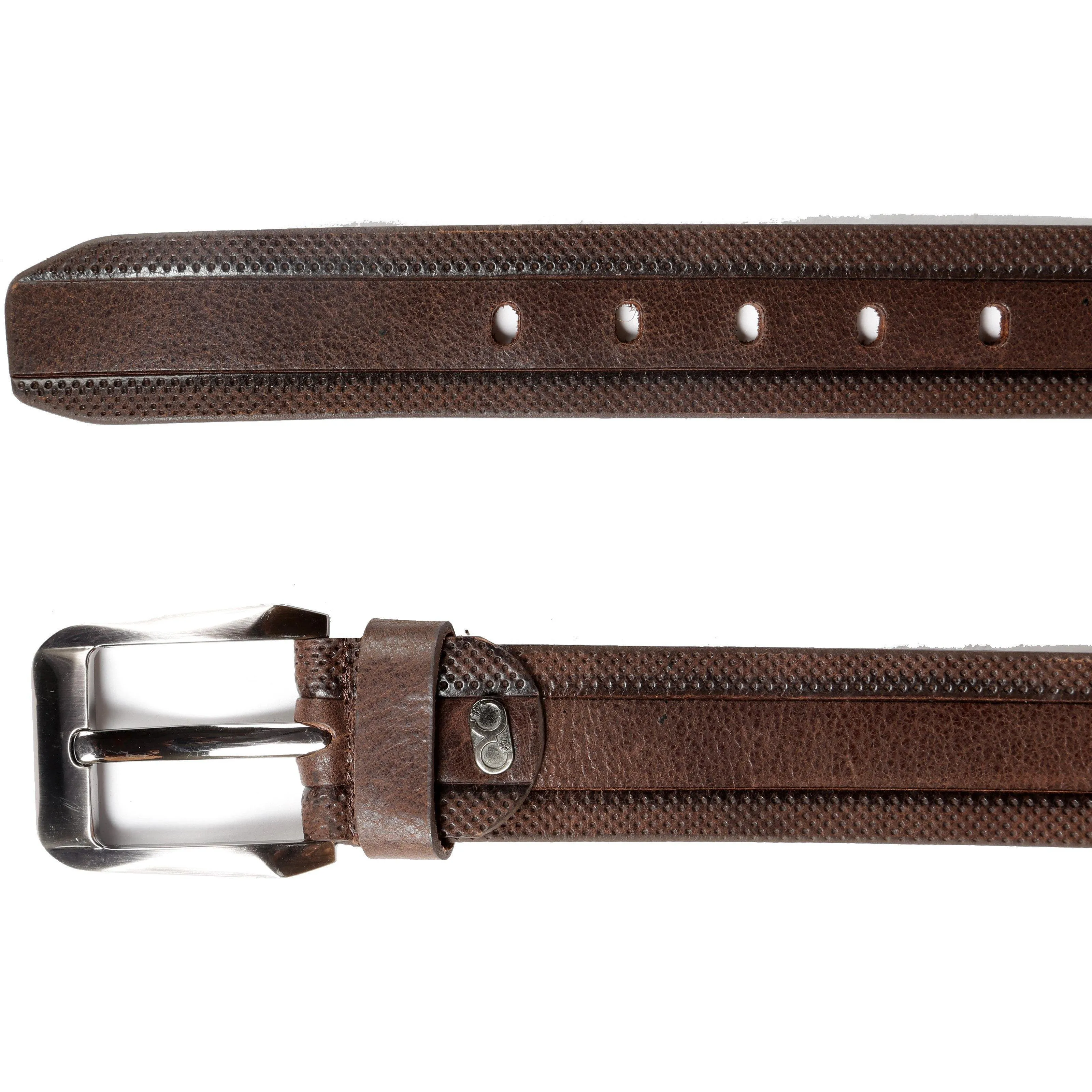 DOTS Leather Formal Belt | Leather Belt for Men | Genuine Leather Balck Belt