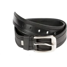 DOTS Leather Formal Belt | Leather Belt for Men | Genuine Leather Balck Belt