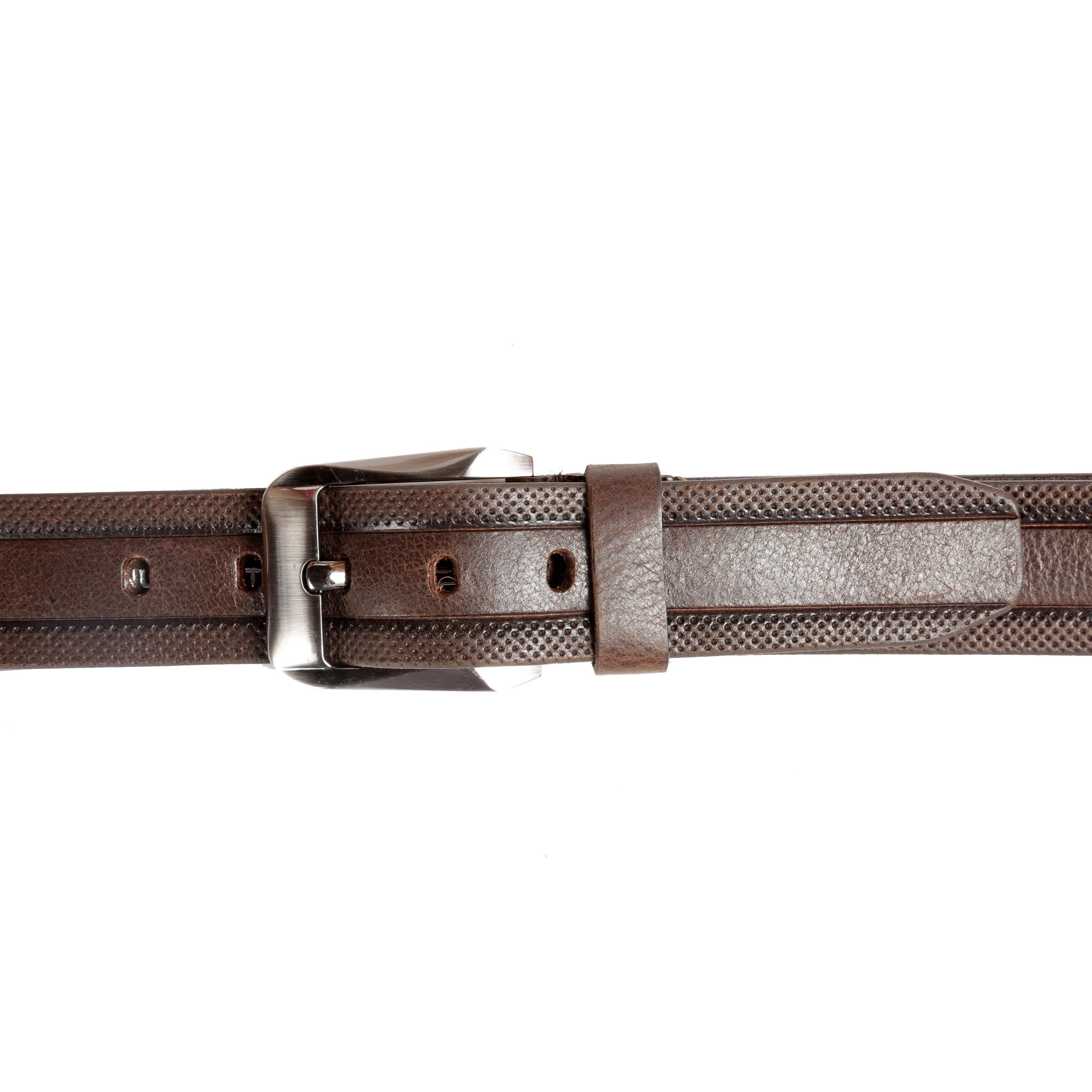 DOTS Leather Formal Belt | Leather Belt for Men | Genuine Leather Balck Belt