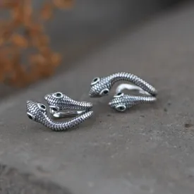 Double Snake Sterling Silver Ear Cuffs