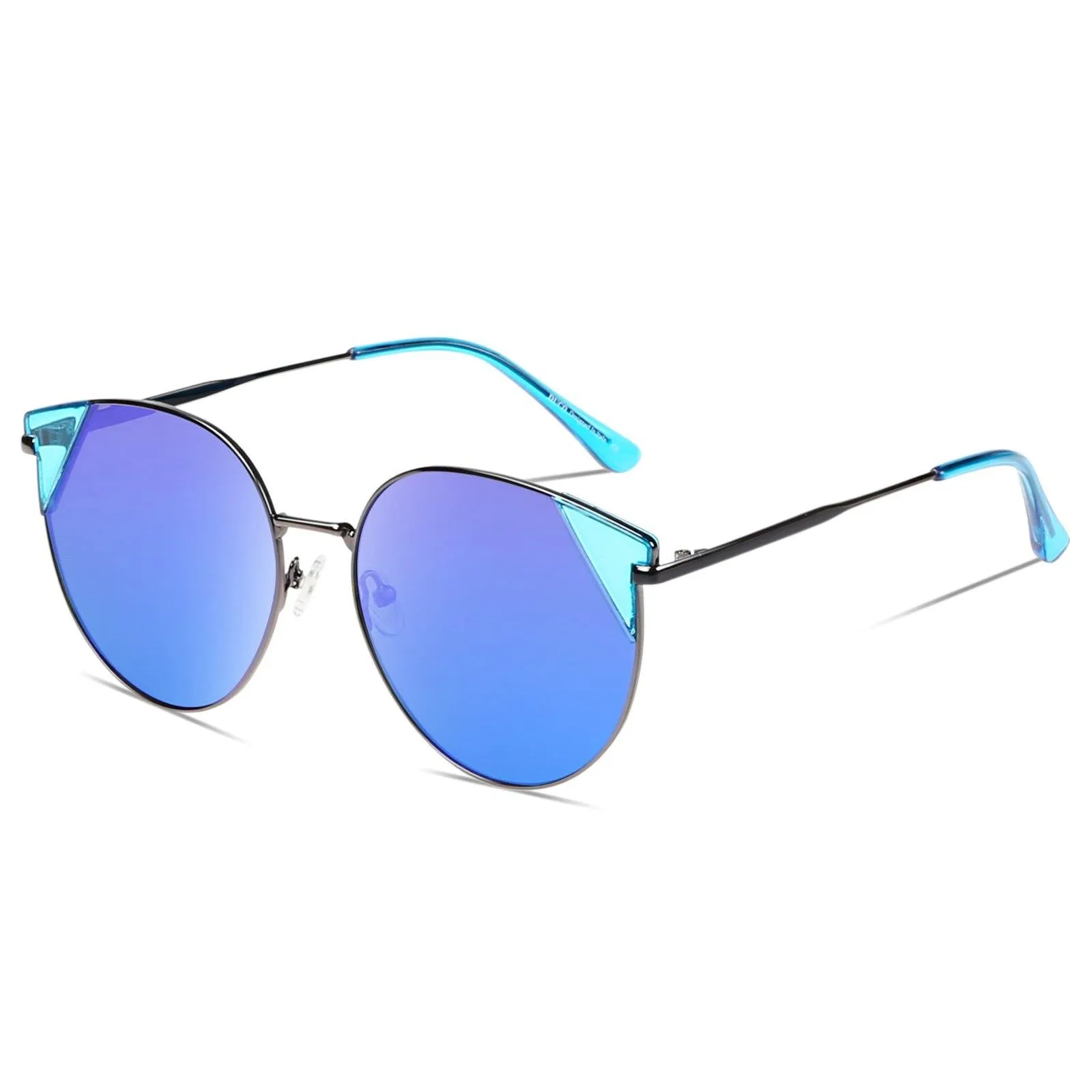 DUCO Vintage Classic Designer Sunglasses for Women with Round Metal Frame W018