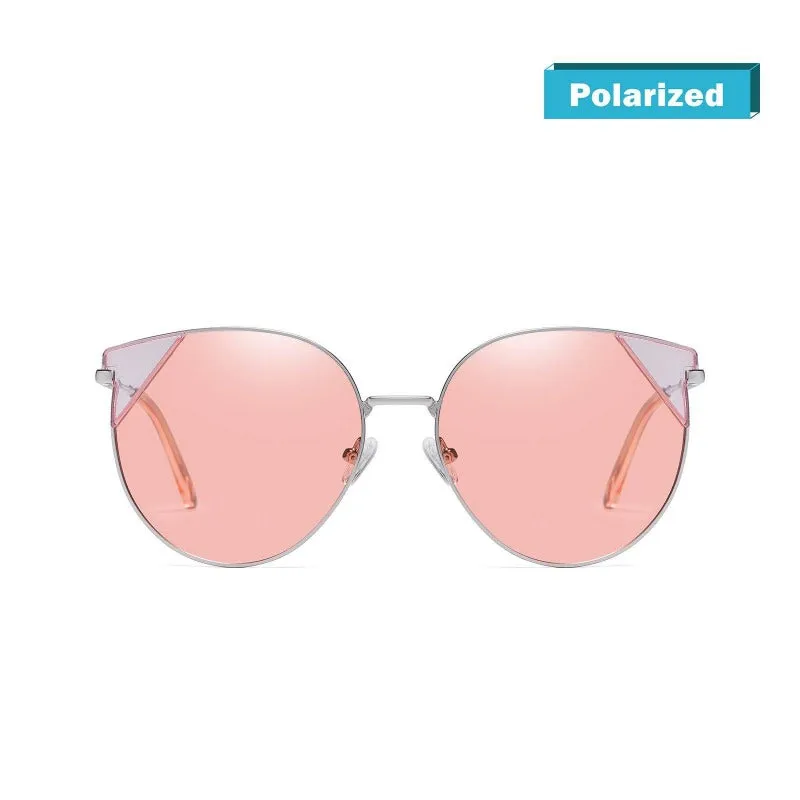 DUCO Vintage Classic Designer Sunglasses for Women with Round Metal Frame W018
