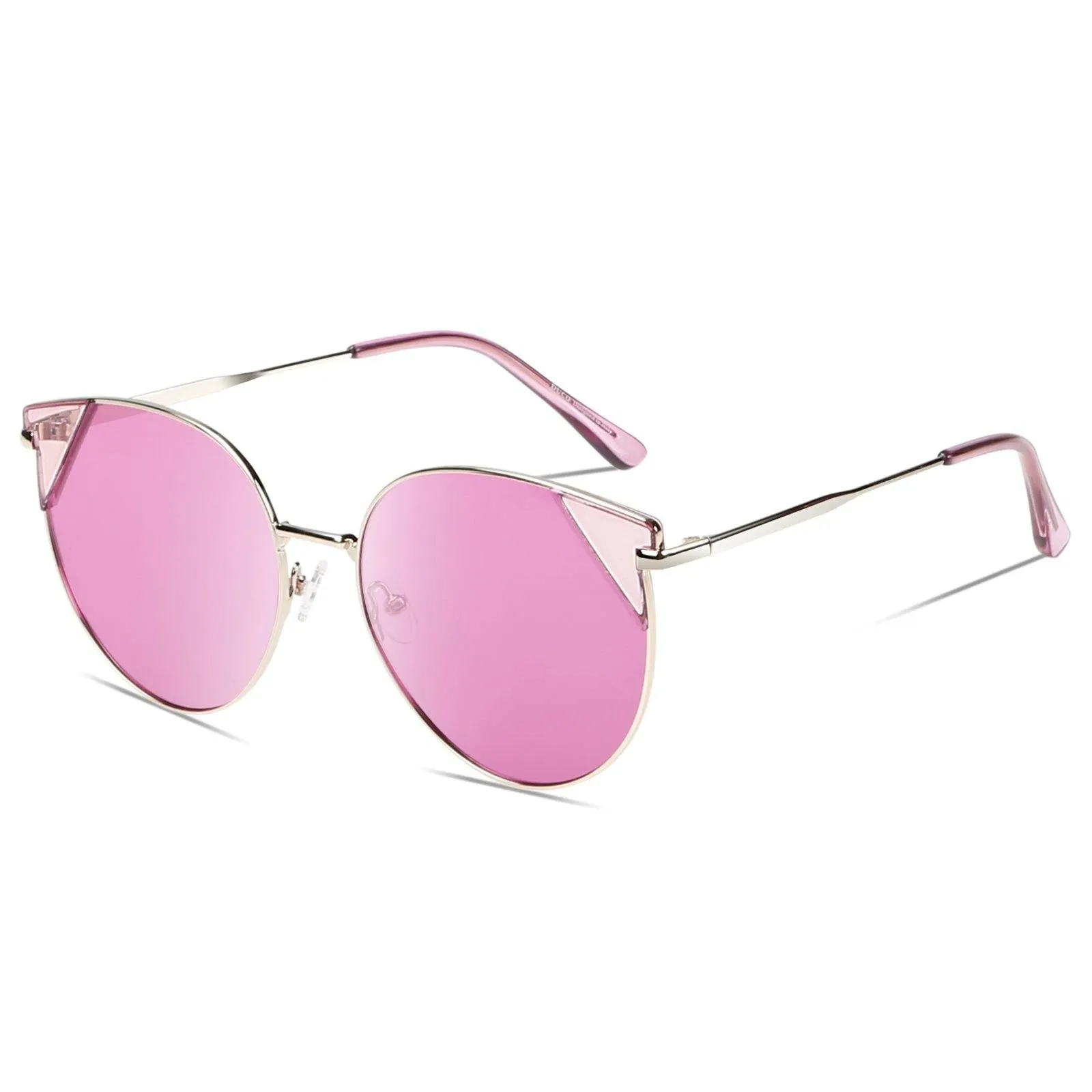 DUCO Vintage Classic Designer Sunglasses for Women with Round Metal Frame W018