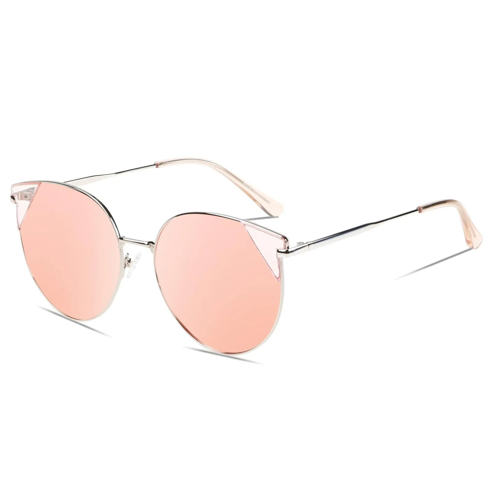 DUCO Vintage Classic Designer Sunglasses for Women with Round Metal Frame W018