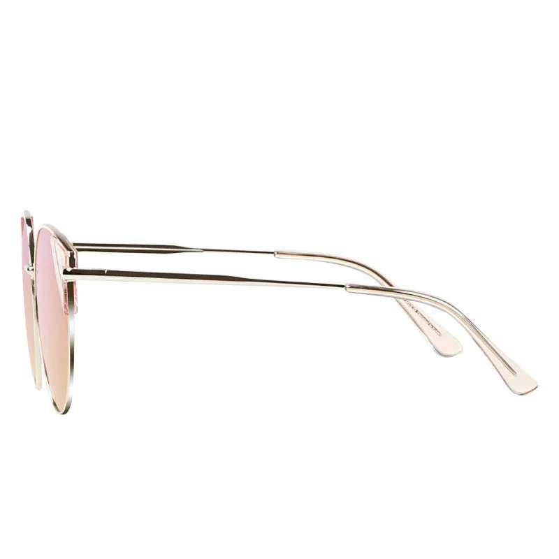 DUCO Vintage Classic Designer Sunglasses for Women with Round Metal Frame W018