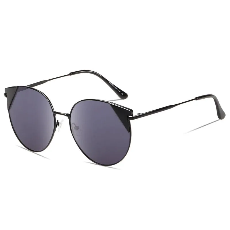 DUCO Vintage Classic Designer Sunglasses for Women with Round Metal Frame W018
