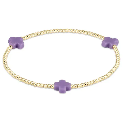 Egirl Signature Cross Gold 2mm Bead Bracelet