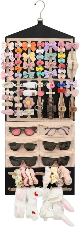 Ethereal Hanging Claw Clip Organizer for Girls/Women with Hanger Metal Hooks, Claw Clip Organizer, Wall Hanging for Girl Room