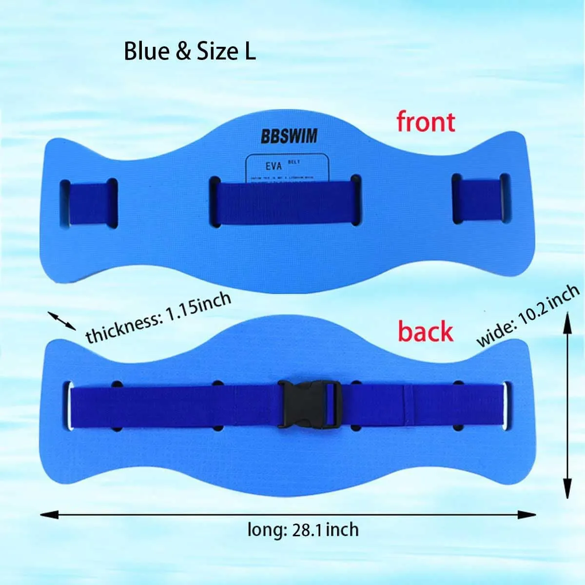 EVA Swimming Floatation Exercise Belt, Adjustable Swim Training Equipment Belt Outdoor Swim Training Tools for Adult and Kids