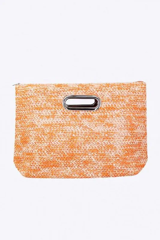 Fashion Straw Summer Top Handle Clutch