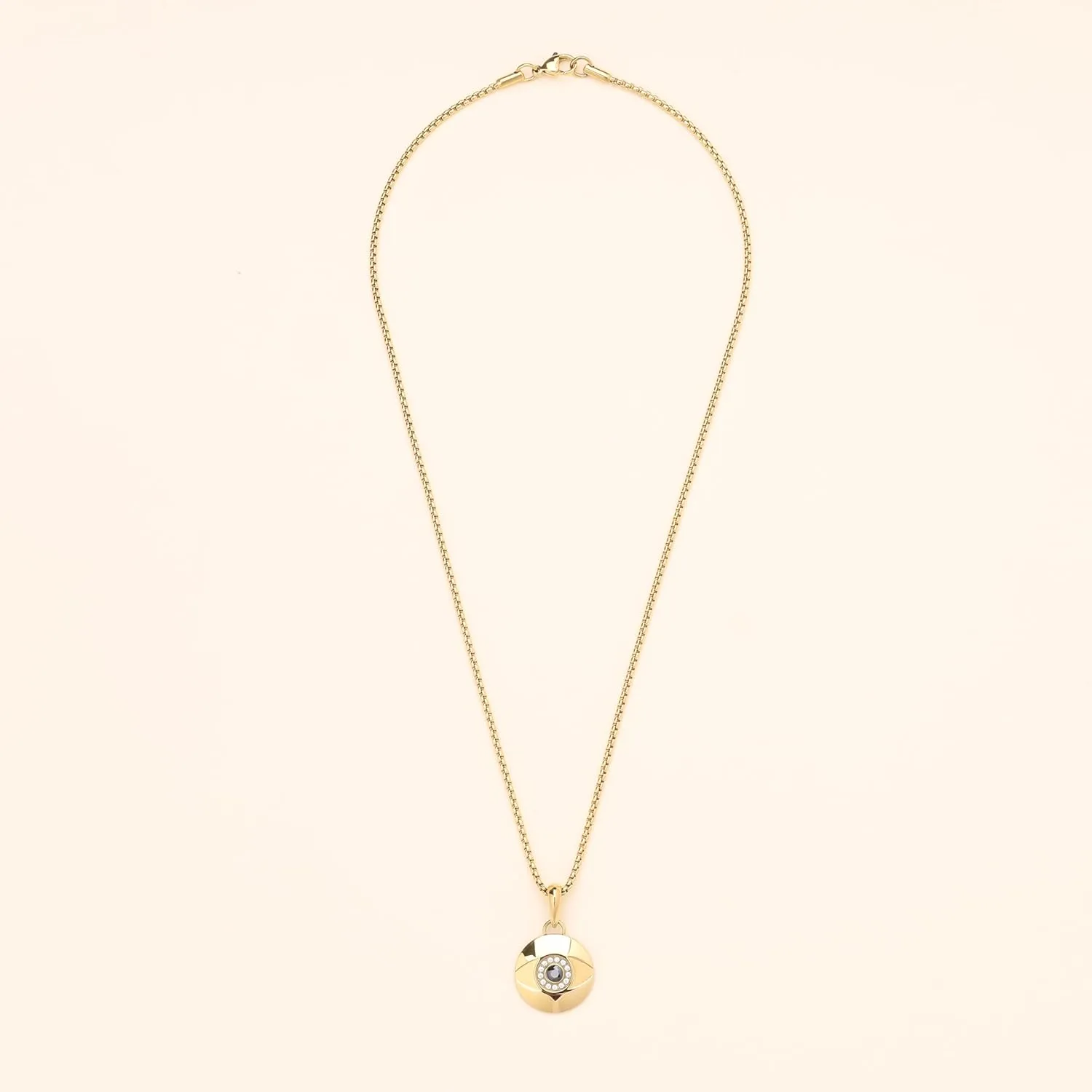 GAVU Men??s Stainless Steel Pendant Necklace, Protection Necklace Evil Eye Necklace for Men