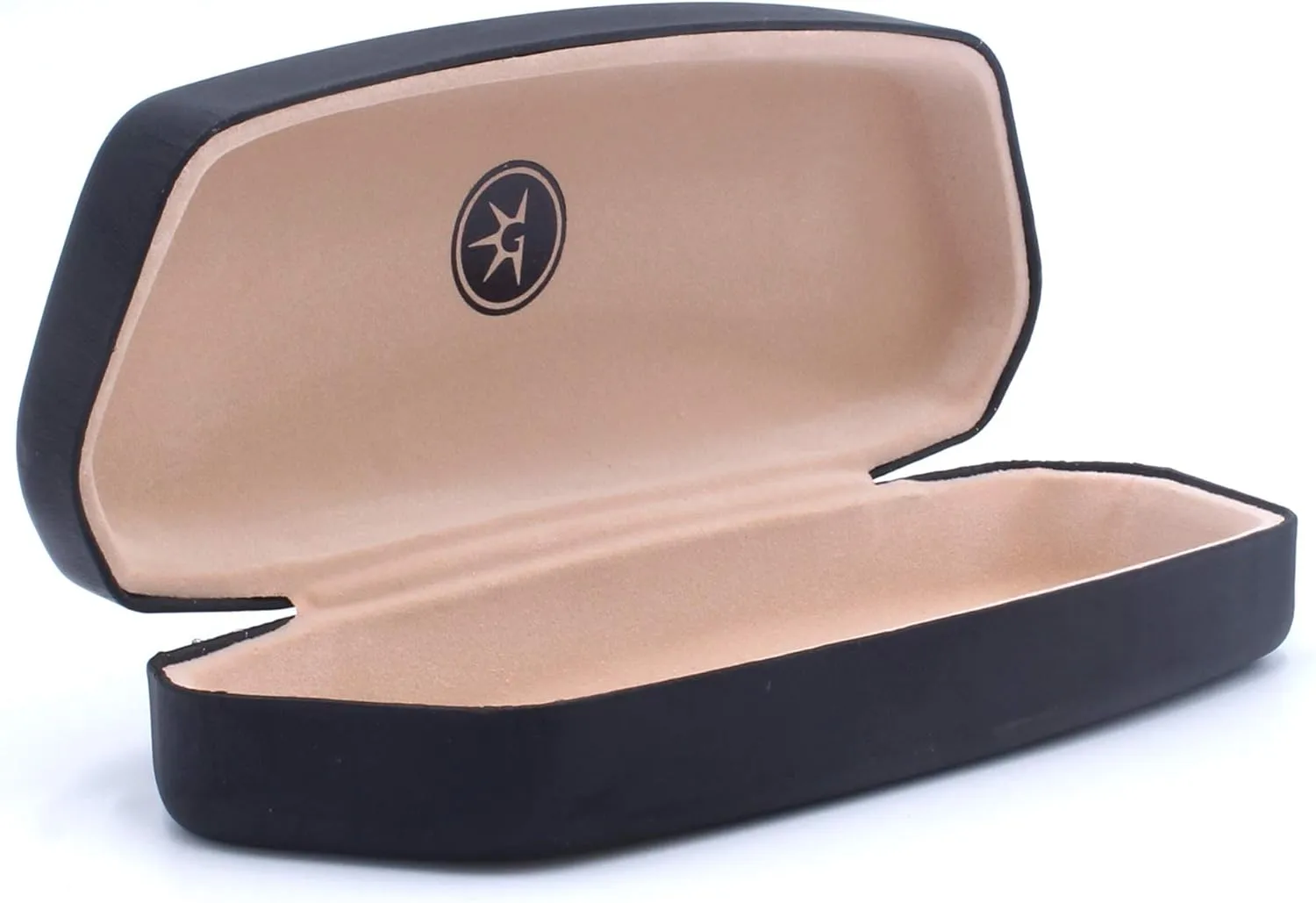 Glare Guard Hard Shell Protective Case for Eyeglasses, Sunglasses - Men, Women & Kids - Cleaning Cloth Large Frame Storage