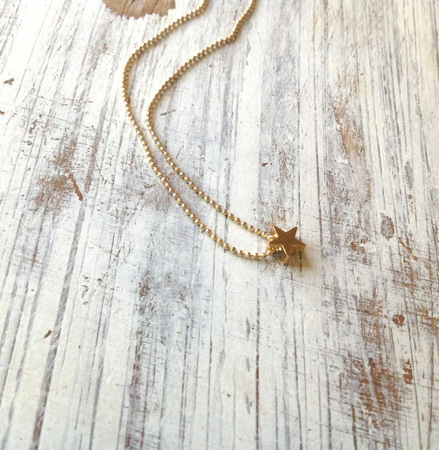 Gold Star Necklace Tiny Star Chain