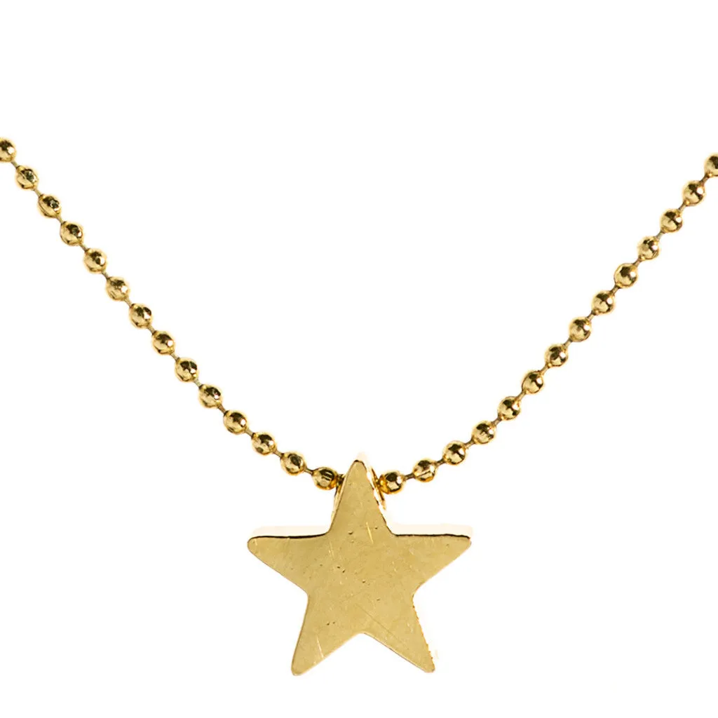 Gold Star Necklace Tiny Star Chain